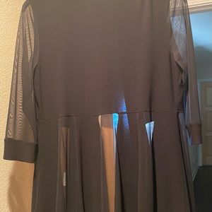 Joseph Ribkoff zip front top jacket part sheer size 10